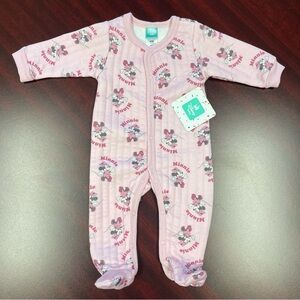 💖5 for $25💖 Disney Baby Minnie Mouse Footed Sleeper Pajamas 0–3 Months NWT Pink